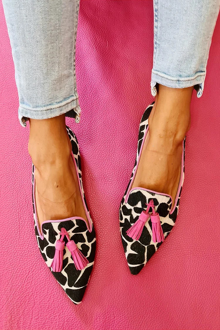 Alexis | Mocasines con punta afilada y flecos