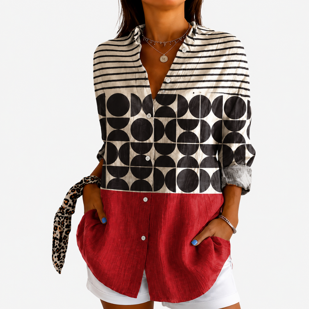 Blusa ligera con estampado colorido