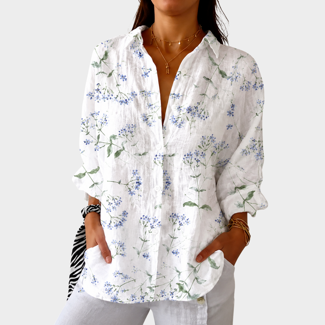 Blusa ligera con estampado colorido