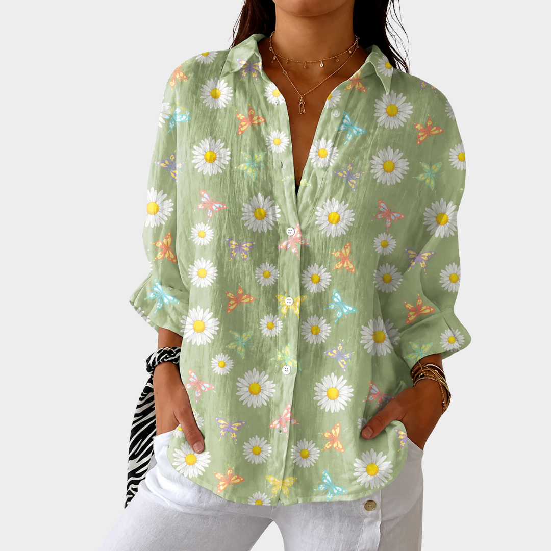 Blusa ligera con estampado colorido