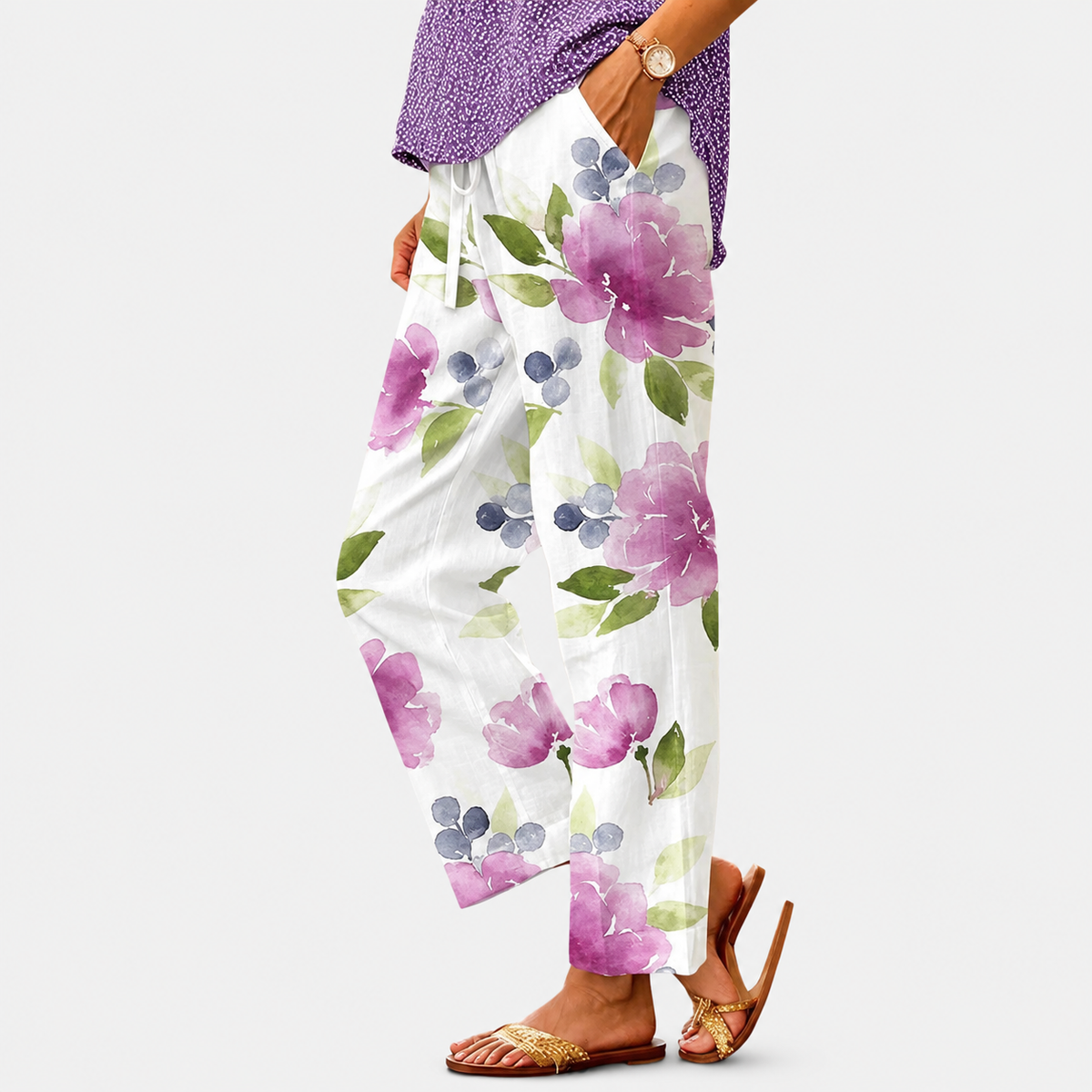 Pantalones de playa estampados para mujer