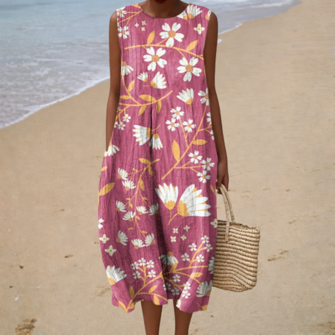 Manon | Vestido midi romántico con estampado floral