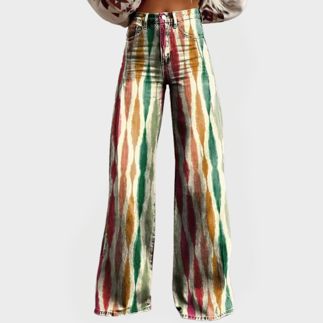 Pantalones anchos estampados con estilo