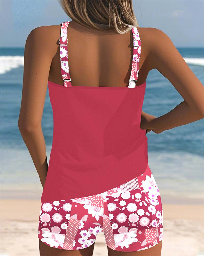 Nanet - Conjunto de tankini y shorts estampados