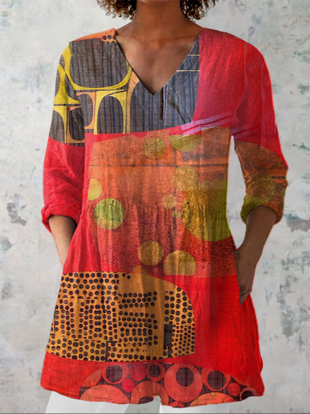 Indira | Blusa larga con escote en V