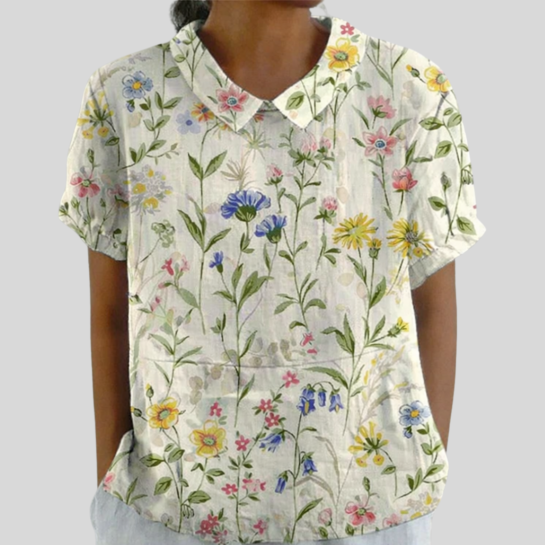 Melodía | Blusa con estampado de flores campestres