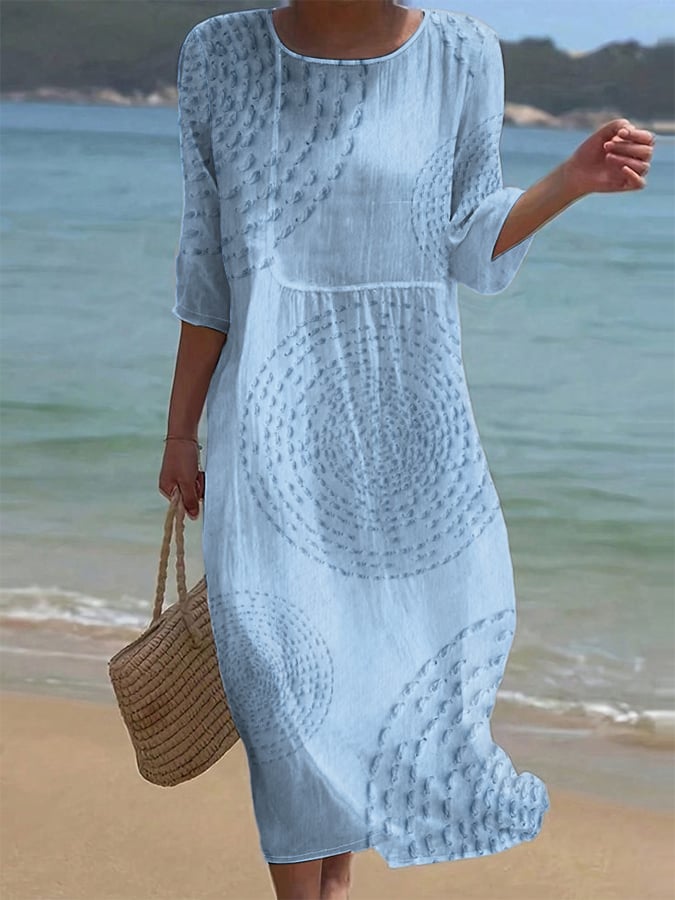 Vestido casual bordado para mujer