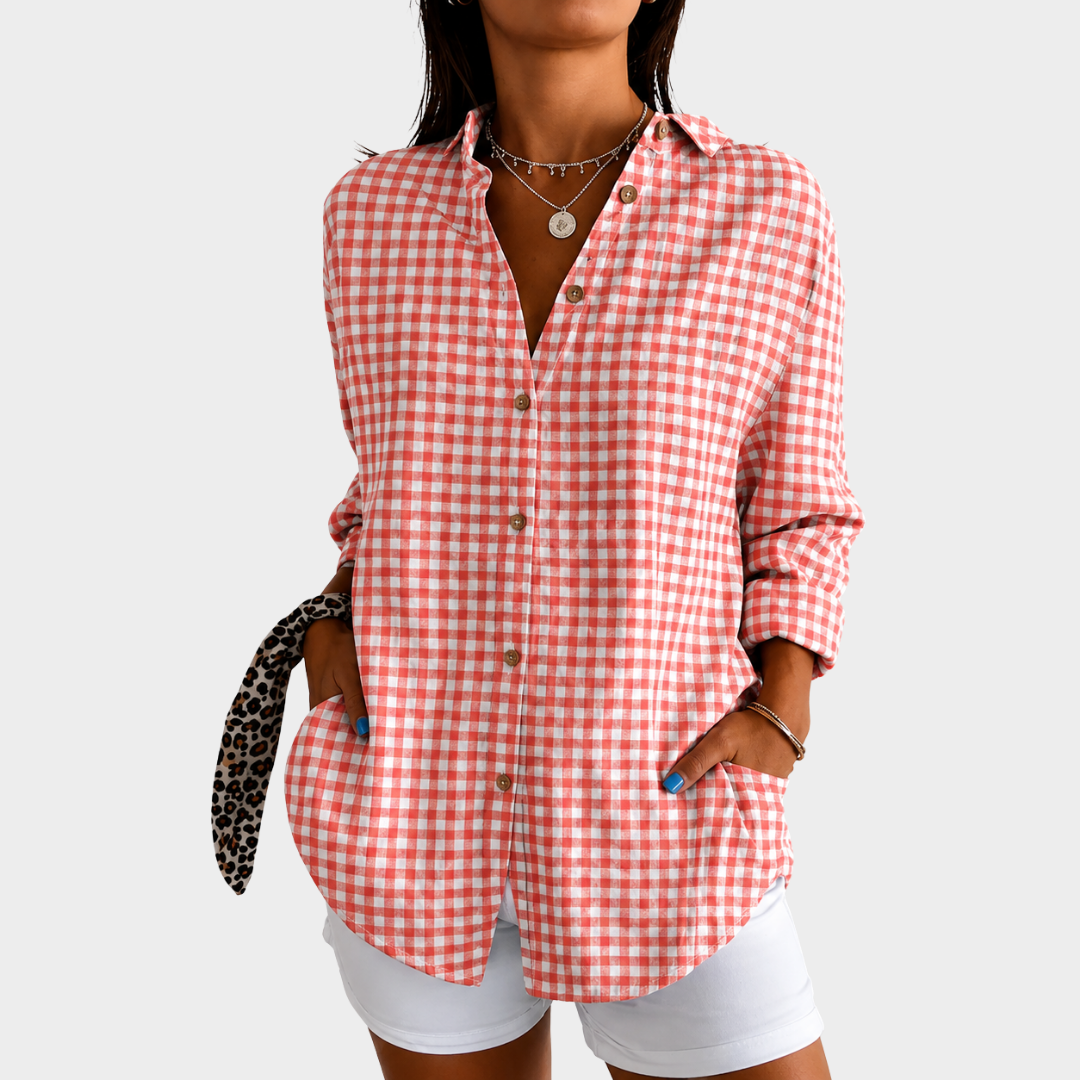 Blusa ligera con estampado colorido