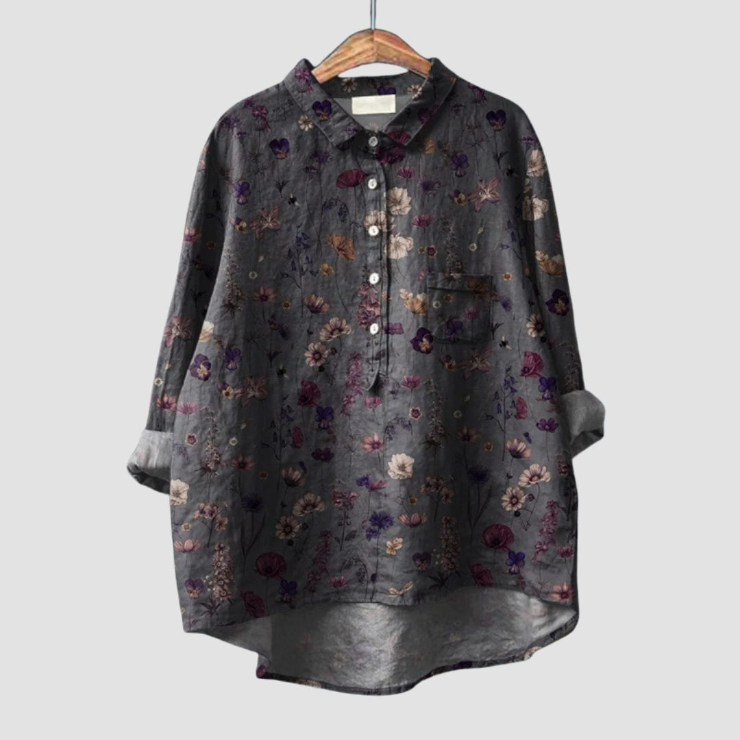 Quitterie | Blusa con estampado floral sutil