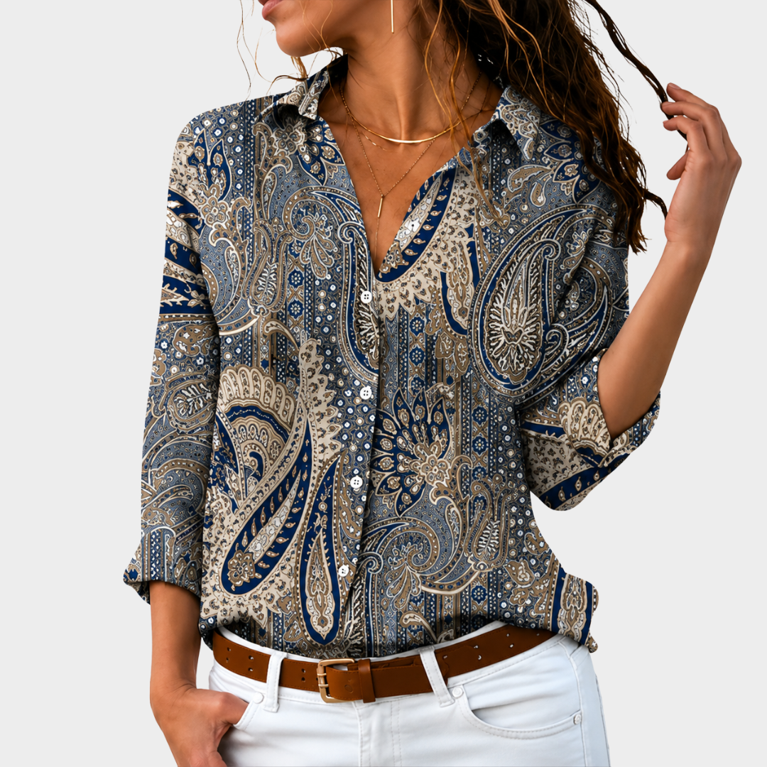 Blusa ligera con estampado colorido