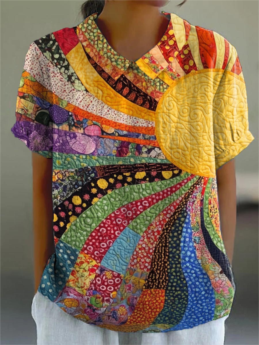 Lila | Blusa colorida de retazos