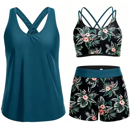Mónica | Conjunto de tankini de 3 piezas