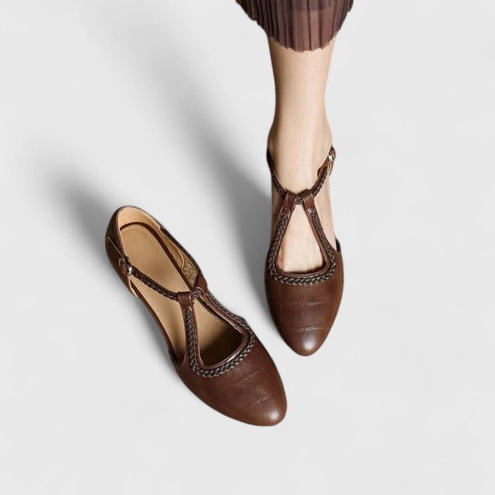 Delphine | Elegantes sandalias planas