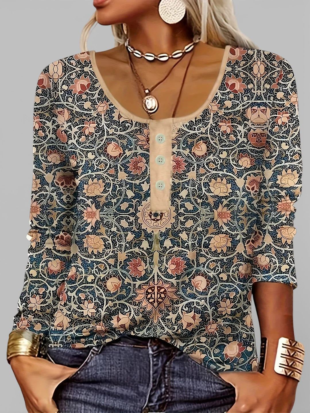 Camille | Blusa vintage con estampado floral