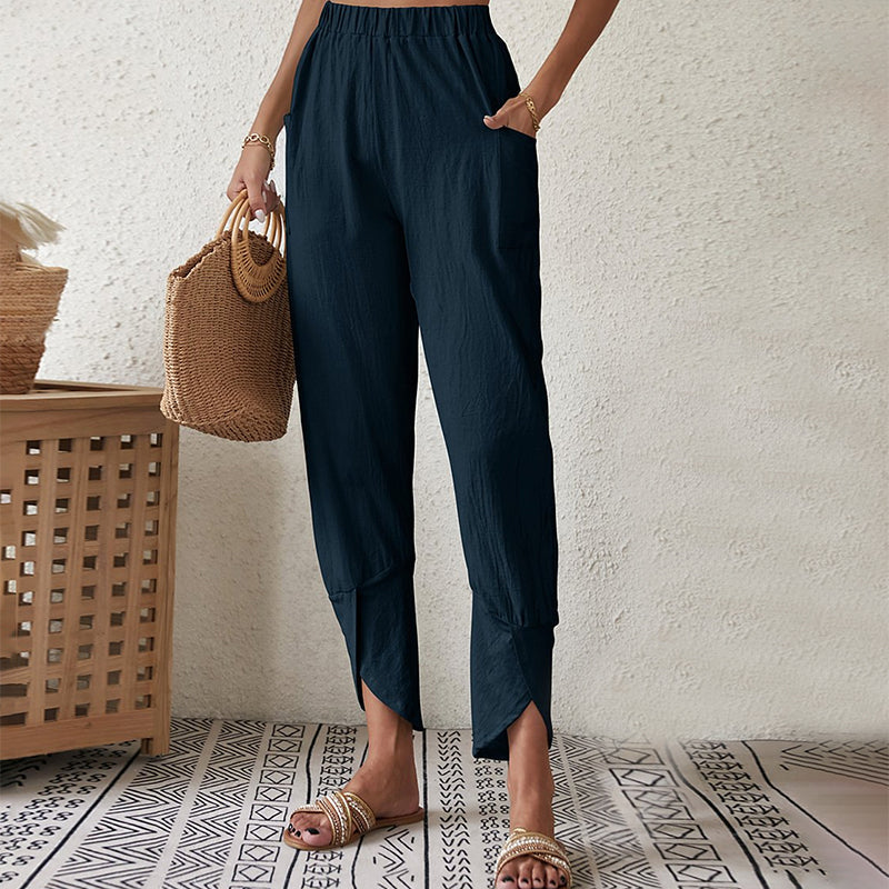 Essari - Pantalón con dobladillo sin rematar