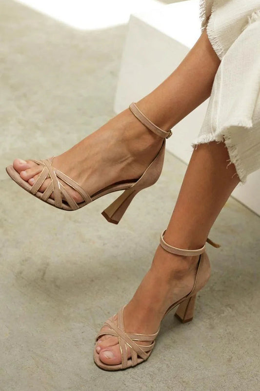 Heather | Sandalias de tiras de tacón medio