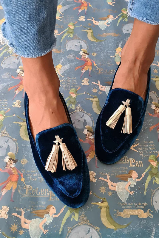 Hannah | Mocasines de noche elegantes con flecos color champán