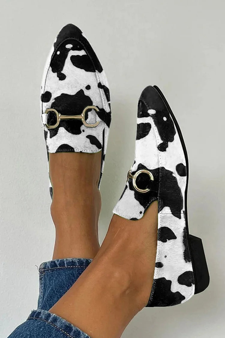 Hazel | Mocasín estampado con hebilla