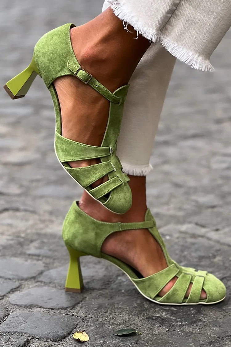 Isabel | Tacones verdes vintage