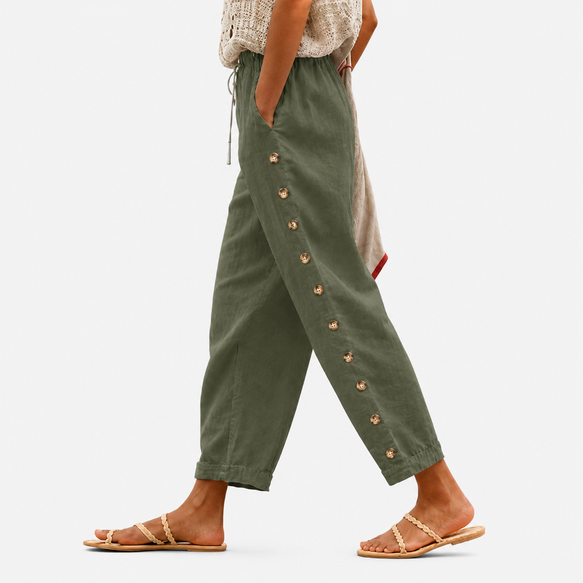Pantalones con botones Olivar