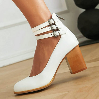 Ariana | Zapatos de tacón con triple hebilla