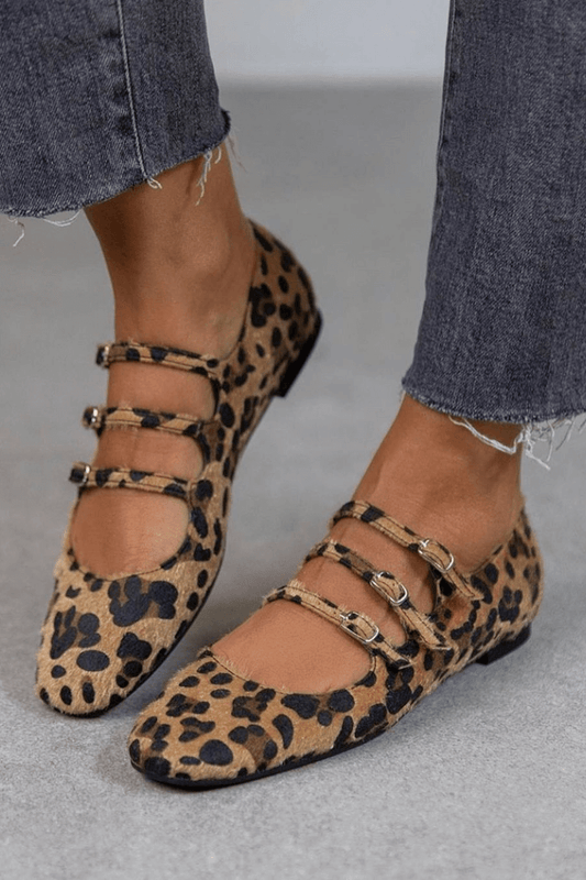 Edén | Bailarinas con estampado de leopardo y hebilla