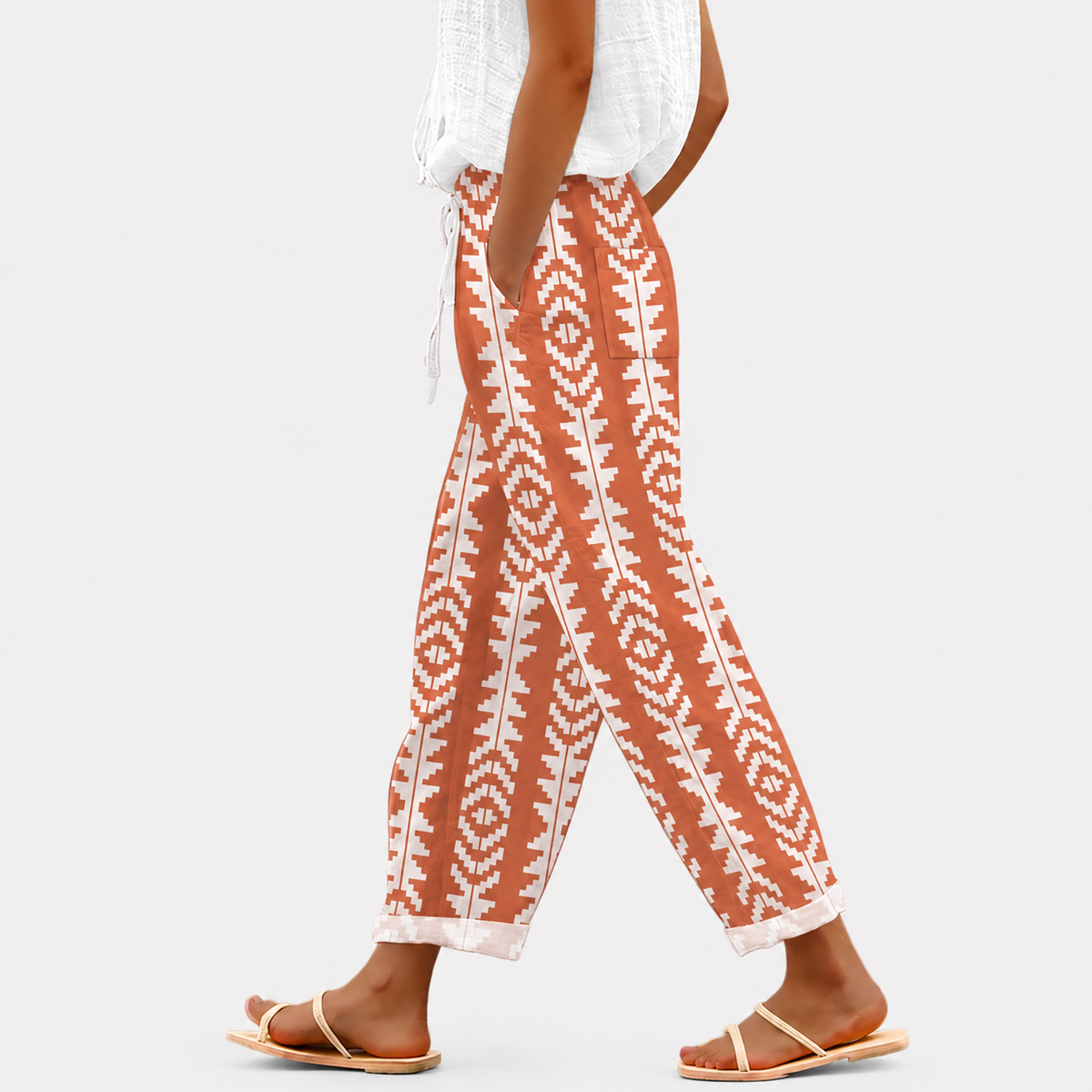 Pantalones anchos de mujer