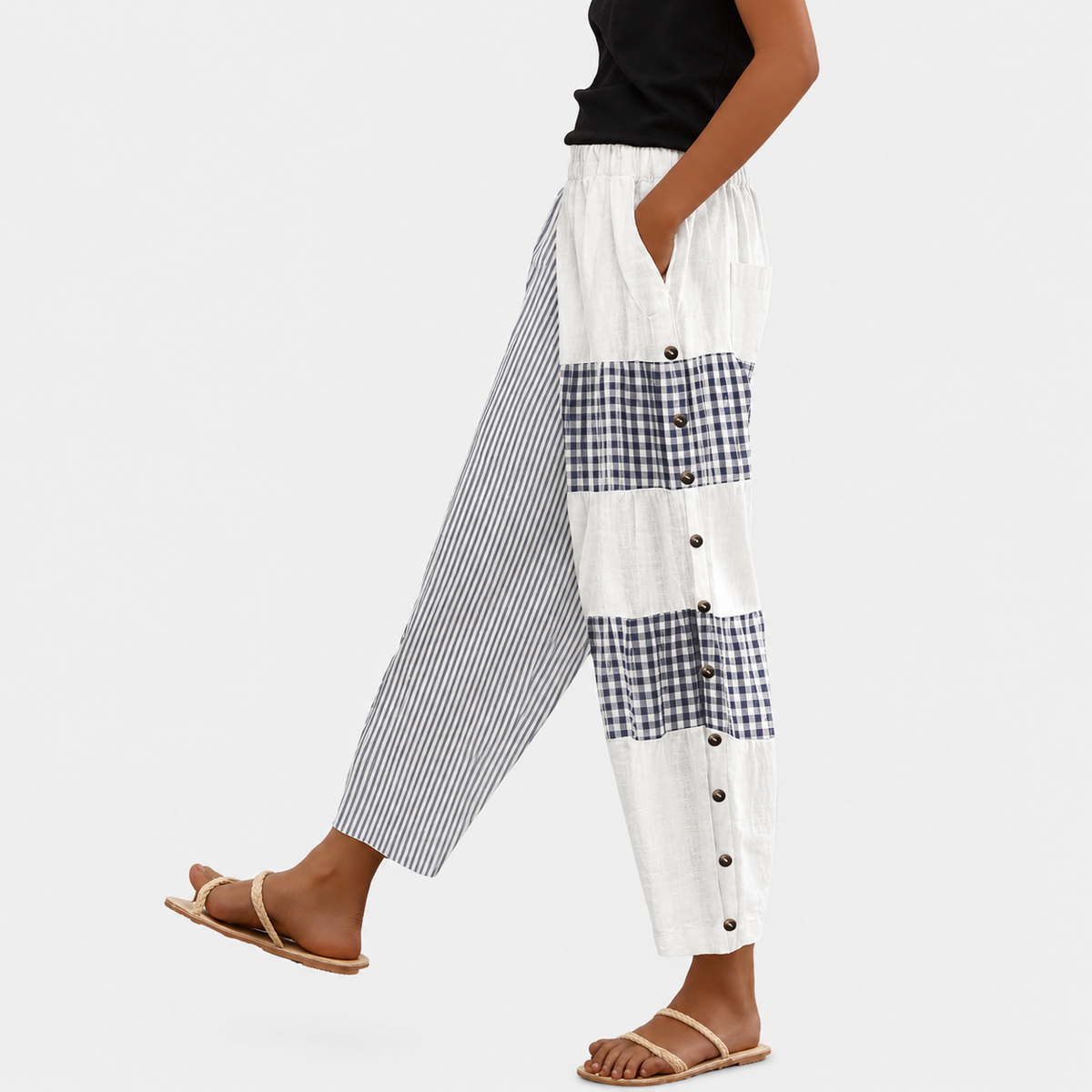 Pantalones tobilleros informales para mujer