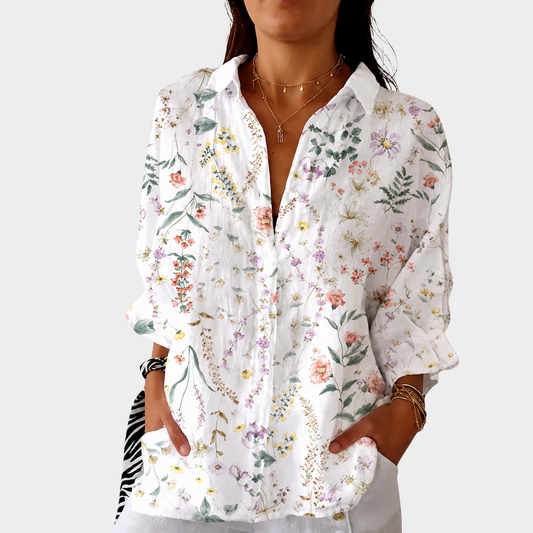 Blusa ligera con estampado colorido