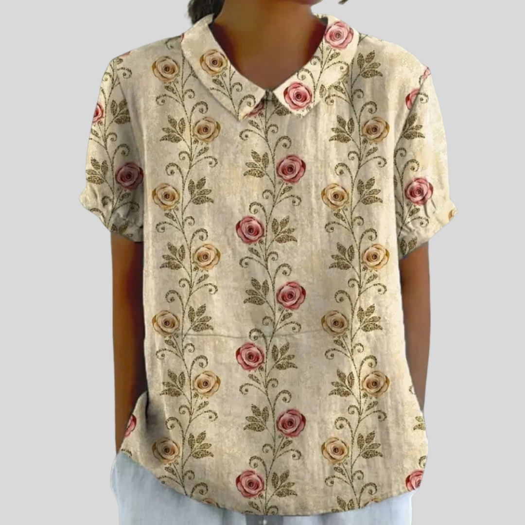 Amélie | Blusa clásica de rosas