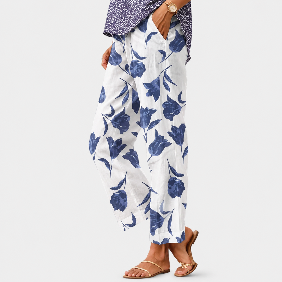 Pantalones casuales estampados para mujer
