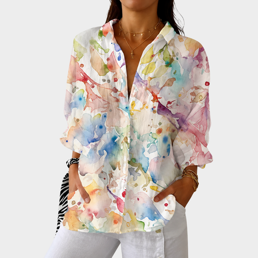 Blusa ligera con estampado colorido