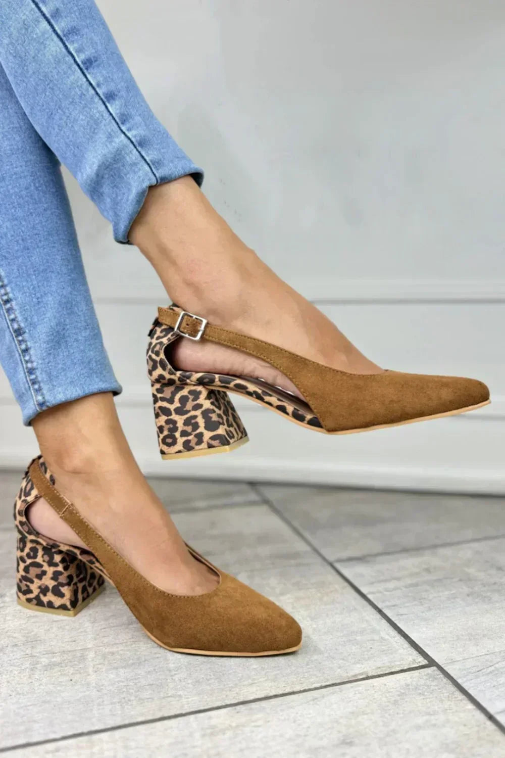 Camila | Zapatos de tacón con estampado de leopardo