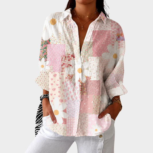 Blusa ligera con estampado colorido