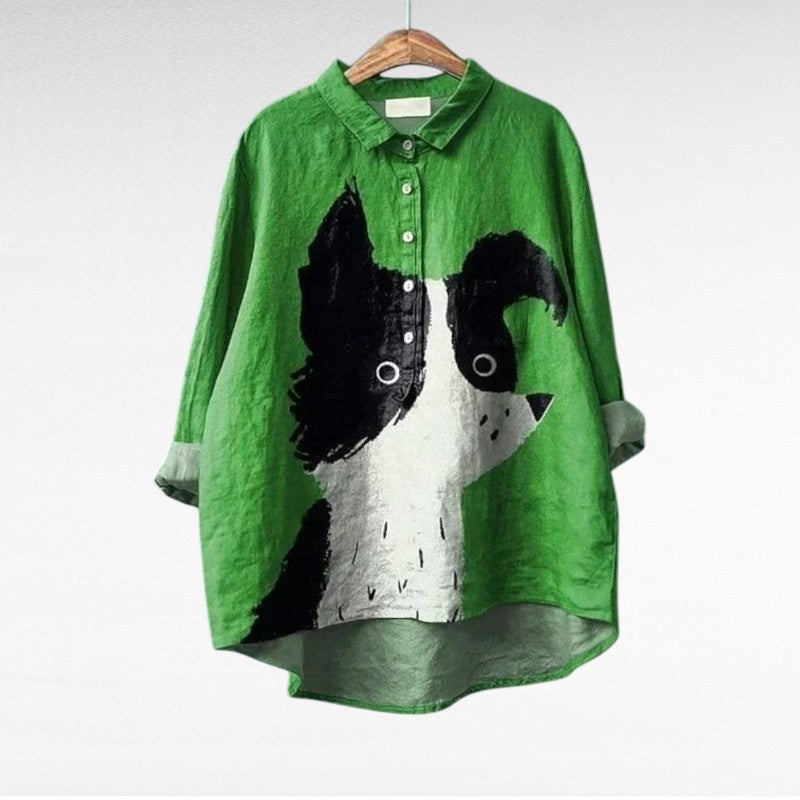 Charlotte | Blusa estampada con perro