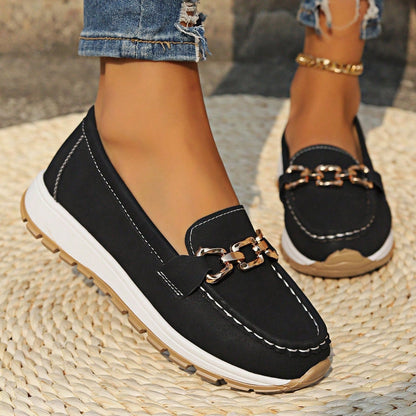 Ella – Mocasines planos con hebilla