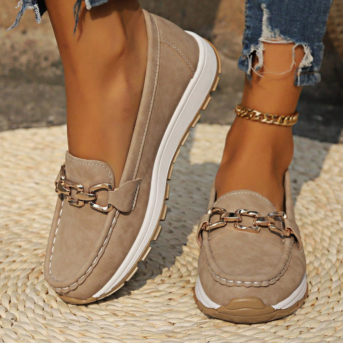 Ella – Mocasines planos con hebilla