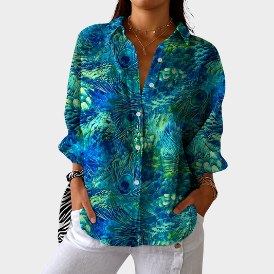 Blusa ligera con estampado colorido