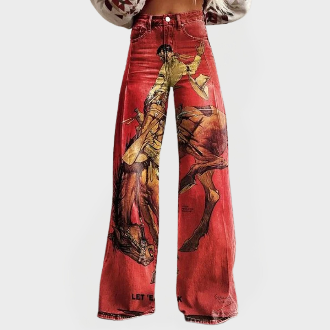 Vaqueros de pierna ancha con estilo para el día a día.