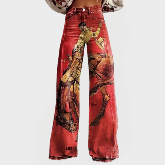 Vaqueros de pierna ancha con estilo para el día a día.