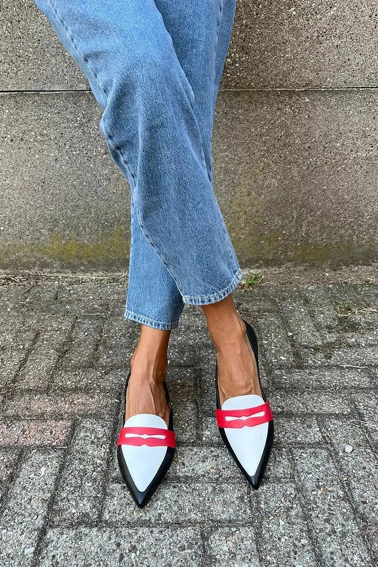 Desiree | Zapatillas puntiagudas bicolor