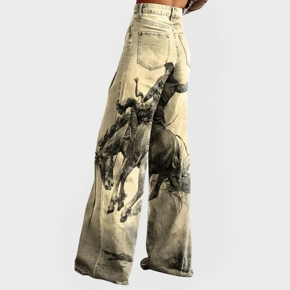 Jeans cómodos con perneras anchas y ajuste relajado