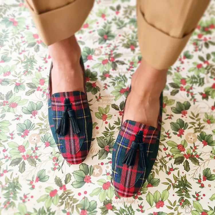 Alana | Mocasines escoceses elegantes con flecos