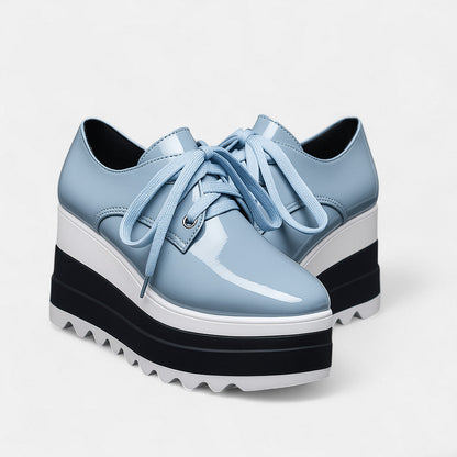 Zapatos Derby ortopédicos Chiara con suela alta