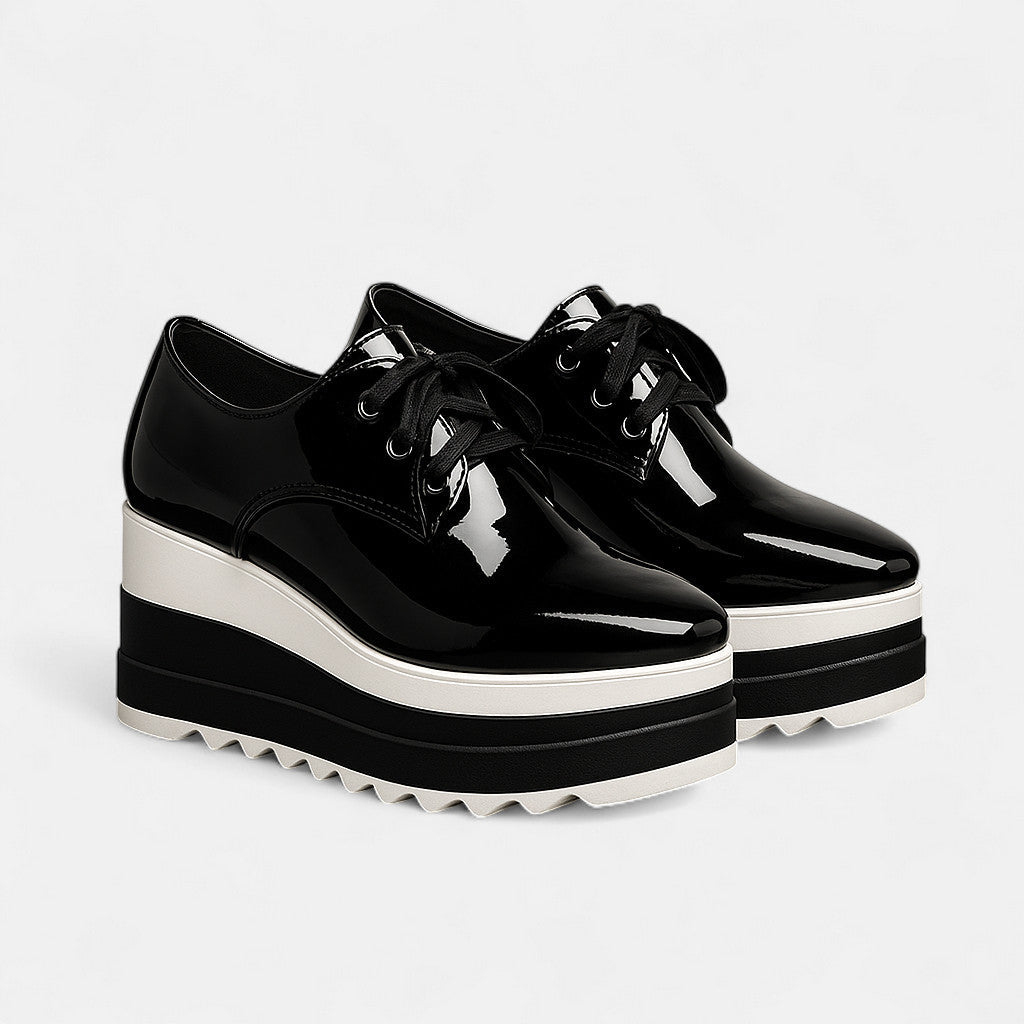 Zapatos Derby ortopédicos Chiara con suela alta