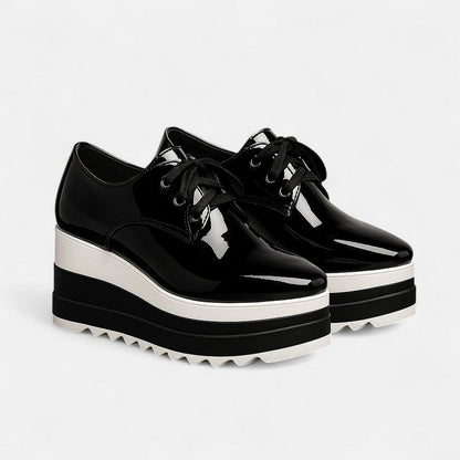 Zapatos Derby ortopédicos Chiara con suela alta