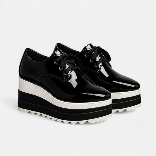 Zapatos Derby ortopédicos Chiara con suela alta
