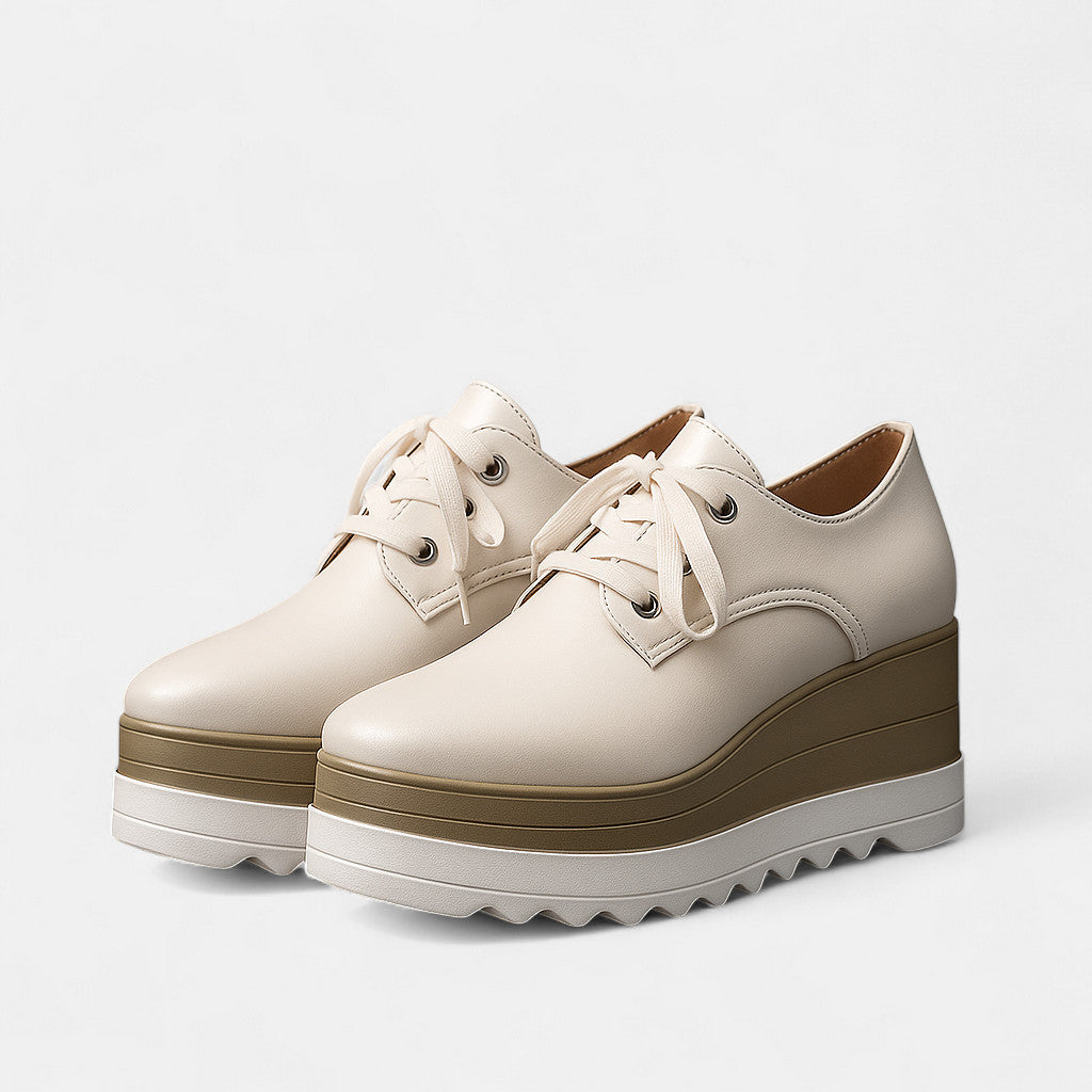 Zapatos Derby ortopédicos Chiara con suela alta