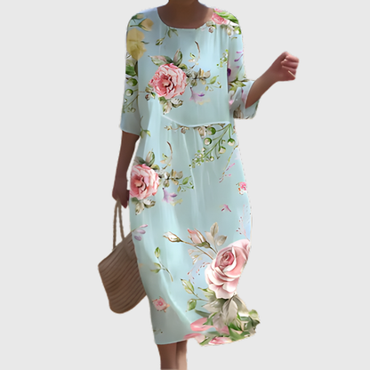 Vestido largo, fluido, elegante y cómodo