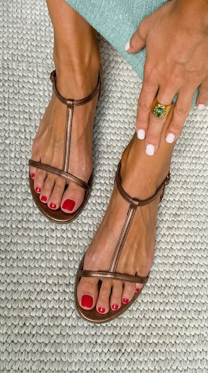 Sandalias Rosalba Oro Primavera